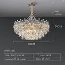 Elegant multi tiered crystal pendant lights for dining room