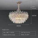 Elegant multi tiered crystal pendant lights for dining room