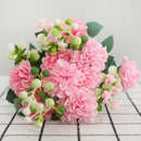 Elegant pink hydrangea decorbites daisy bouquet living room decor
