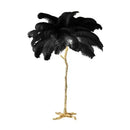 Elegant pink ostrich feather floor lamp bedroom gold branch light