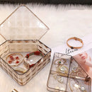 Elegant rose gold & silver jewelry boxes bedroom diamond organizers