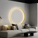 Elegant round gold wall sconces for bedroom indoor lighting