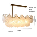 Elegant shell pearl chain chandelier dining room gold metal light