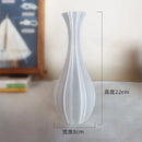Elegant silver twisted flowing vase living room decor