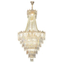 Elegant simple staircase chandelier gold crystal living room light