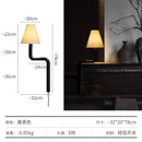 Elegant solid wood table lamp bedroom warm fabric light
