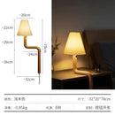 Elegant solid wood table lamp bedroom warm fabric light