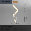 Elegant tulip staircase chandelier gold frosted glass lobby light
