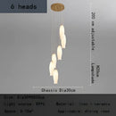 Elegant tulip staircase chandelier gold frosted glass lobby light