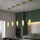 Elegant tulip staircase chandelier gold frosted glass lobby light