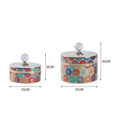 Elegant white and gold crystal ball ceramic jewelry box bedroom storage