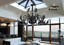 Elegant white glass iron swan pendant chandelier for living room
