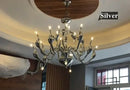 Elegant white glass iron swan pendant chandelier for living room