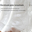 Elegant white glass petal chandelier staircase crystal light
