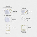 Elegant white & gold bone china tea set – dining room porcelain teapot