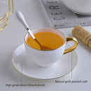 Elegant white & gold bone china tea set – dining room porcelain teapot