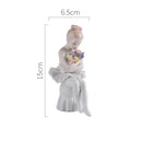 Elegant white porcelain ballet girl figurine set bedroom decor