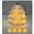 Elegant Wooden Christmas Lamp with Foldable Design for Warm Lighting