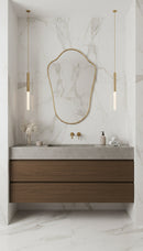 Brass Wall Mirror - Italian Shield Antique Unlacquered Brass Mirror