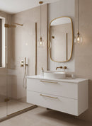 Oblong Brass Mirror - Modern Aesthetic Mirror