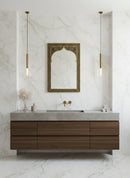Moroccan Engraved Brass Wall Mirror
