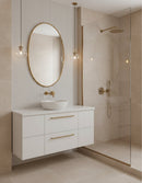 Brass Oval Mirror - Handmade Antique Bathroom Mirror
