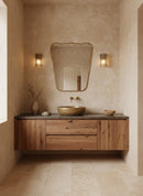 Italian Wavy Brass Mirror