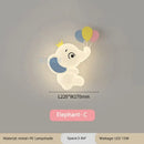Elephant cartoon wall light for baby room pe lampshade