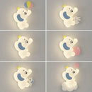 Elephant cartoon wall light for baby room pe lampshade