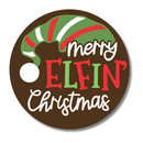 Unfinished Wood Merry Elfin Christmas Door Sign Kit | Wood Craft Cutouts | 1/4" Thick |