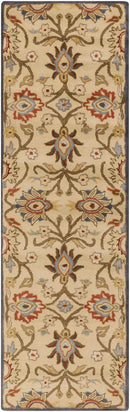 Caesar 1116 Hand Tufted Beige & Rust Wool Rug