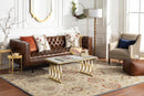Caesar 1116 Hand Tufted Beige & Rust Wool Rug