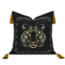 Embossed floral cushion cover champagne gold living room decor