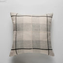 DecorBites™ Brown Grey Stripe Embroidery Cushion Cover Set, Cotton Linen, 45x45cm 60x60cm Home Decor