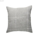 DecorBites™ Brown Grey Stripe Embroidery Cushion Cover Set, Cotton Linen, 45x45cm 60x60cm Home Decor