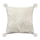 Embroidered christmas pillow covers white & gold living room decor