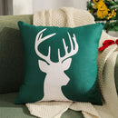Embroidered christmas pillow covers white & gold living room decor