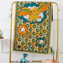 Embroidered cream fruit cotton gauze bath towels bathroom decor