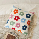 Embroidered daisy dandelion cushion cover white living room decor
