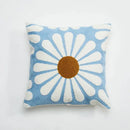 Embroidered daisy dandelion cushion cover white living room decor