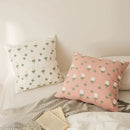 Embroidered daisy dandelion cushion cover white living room decor
