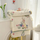Embroidered double gauze rabbit print quilt bedroom comforter