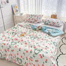 Embroidered double gauze rabbit print quilt bedroom comforter