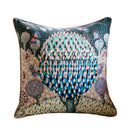 Embroidered elephant jungle paradise throw pillow – living room decor