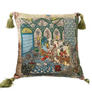 Embroidered elephant jungle paradise throw pillow – living room decor