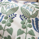Embroidered floral bird white office cushion pillowcase office