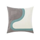 Embroidered green and gold fish pillow cover living room