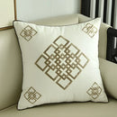Embroidered horse pillowcase white throw pillow living room decor
