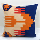 Embroidered kilim style cushion cover – living room geometric pillow