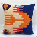 Embroidered kilim style cushion cover – living room geometric pillow